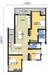 Floor plan: 2-bedroom 2-bathroom unit; features: open-plan kitchen-dining-living, master bedroom with ensuite bathroom, bedroom 2 with shared bathroom, balcony off living room, utility room, laundry area, central foyer, 1 car porch.