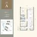 Floor plan: 3-bedroom 2-bathroom unit; features: open-plan kitchen-dining-living, master bedroom with ensuite bathroom, all bedrooms with windows, utility room, balcony off living room, central foyer, 2 car porch, 1,250 sqft built-up.