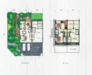 Floor plan: 4-bedroom 3-bathroom unit; features: open-plan kitchen-dining-living, master bedroom with ensuite bathroom, bedroom 2 with shared bathroom, utility room, laundry area, balcony off living room, private yard, 2 car porch, central foyer, straight corridor, 1,800 sqft built-up.