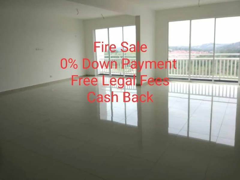 Room features: white painted walls, glossy marble tile flooring, floor-to-ceiling windows, balcony access, natural light, open layout, neutral color scheme; style: modern; view: city.