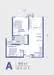 Floor plan: 2-bedroom 1-bathroom unit; features: open-plan kitchen-dining-living, master bedroom with ensuite bathroom, all bedrooms with windows, balcony off living room, utility room, laundry area, central foyer.