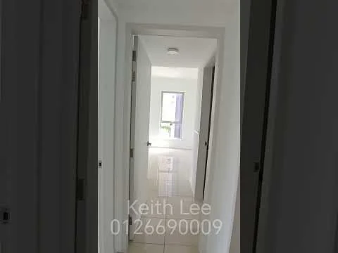Room features: white painted walls, glossy tile flooring, recessed ceiling lights, door frames, windows with natural light, neutral color scheme, hallway layout; style: modern.