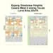 Floor plan: 3-bedroom 2-bathroom unit; features: open-plan kitchen-dining-living, master bedroom with ensuite bathroom, all bedrooms with windows, utility room, balcony off living room, central foyer, 2 car porch, 1,250 sqft built-up.