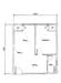 Floor plan: 2-bedroom 1-bathroom unit; features: open-plan kitchen-dining-living, master bedroom with ensuite bathroom, bedroom 2 with shared bathroom, utility room, central foyer, 1 car porch.