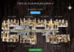 Floor plan: 3-bedroom 2-bathroom unit; features: open-plan kitchen-dining-living, master bedroom with ensuite bathroom, balcony off living room, utility room, laundry area, central foyer, 2 car porch, 1,250 sqft built-up.