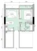 Floor plan: 2-bedroom 1-bathroom unit; features: open-plan kitchen-dining-living, master bedroom with ensuite bathroom, bedroom 2 with shared bathroom, utility room, balcony off living room, central foyer, 1 car porch.