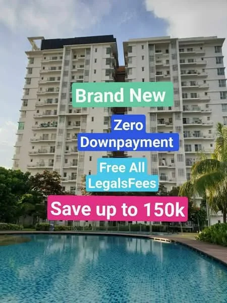 Exterior type: high-rise condominium; features: glass curtain wall, white painted facade, approximately 10-storey high-rise, infinity pool, pool deck with loungers, surrounded by mature greenery; style: modern.