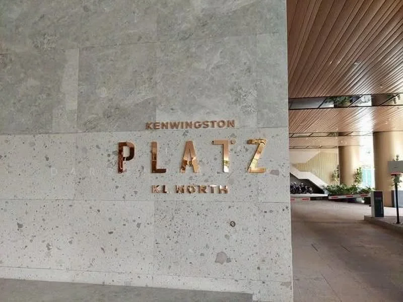 Exterior features: stone cladding, metal lettering, modern architectural design, lobby area, interior landscaping, wooden ceiling, open space, elevated entrance; style: modern.