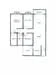 Floor plan: 3-bedroom 2-bathroom unit; features: open-plan kitchen-dining-living, master bedroom with ensuite bathroom, bedroom 2 with shared bathroom, utility room, laundry area, balcony off living room, central foyer, 2 car porch.