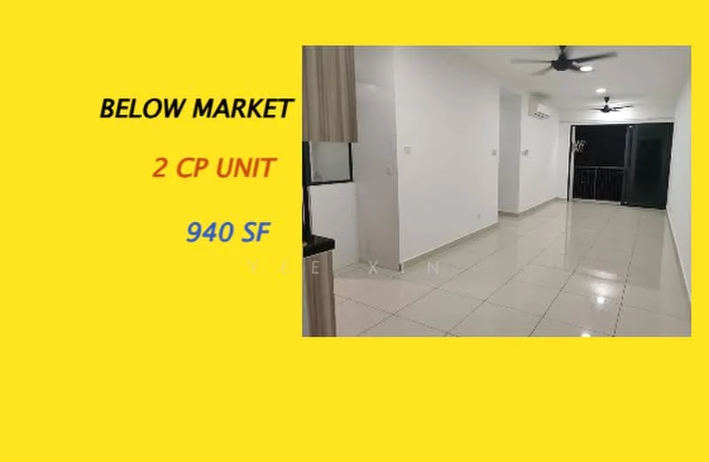 Room features: white painted walls, glossy ceramic tile flooring, 5-blade ceiling fan, sliding glass door, balcony access, recessed downlights, neutral color scheme, open layout; style: modern.
