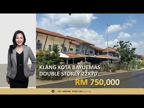 Exterior type: double-storey terrace house; features: two-storey building, red tiled roof, cream painted facade, front porch area, manicured lawn, paved walkway, surrounded by greenery, street view, multiple units visible; style: modern.