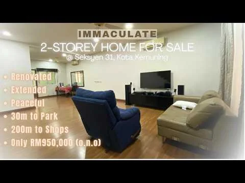 Living features: wooden flooring, painted walls in neutral color, large wall-mounted TV, TV console, sofa in beige, recliner chair in blue, decorative wall art, large windows with natural light, area rug, ceiling fan; style: modern.
