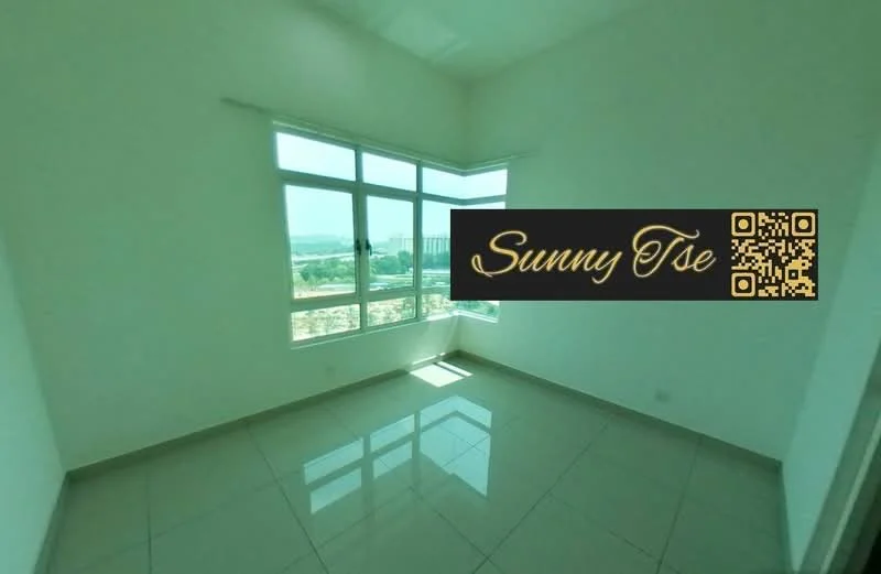 Room features: white painted walls, glossy ceramic tile flooring, floor-to-ceiling windows, natural light, mountain view, roller blinds; style: modern; view: mountain.