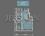Floor plan: 3-bedroom 2-bathroom unit; features: open-plan kitchen-dining-living, master bedroom with ensuite bathroom, bedroom 2 with shared bathroom, utility room, balcony off living room, central foyer, 2 car porch, 1,250 sqft built-up.