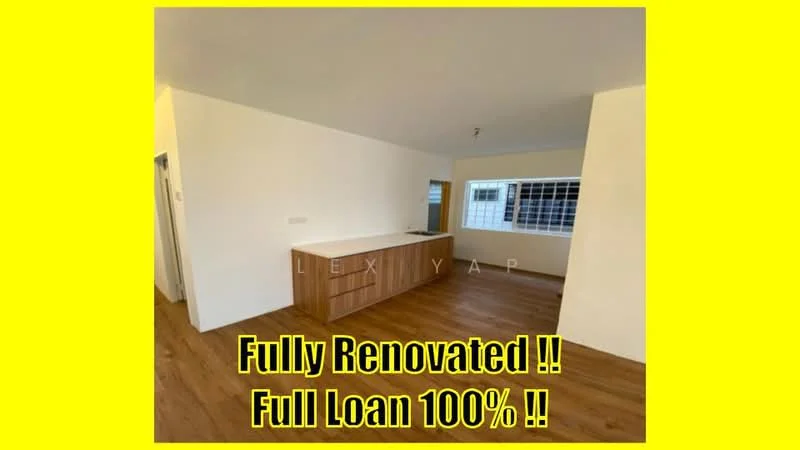 Room features: laminate flooring, white painted walls, kitchen island with wooden cabinetry, large window for natural light, open layout, recessed ceiling lights; style: modern.