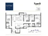 Floor plan: 3-bedroom 2-bathroom unit; features: open-plan kitchen-dining-living, master bedroom with ensuite bathroom, balcony off living room, utility room, central foyer, 2 car porch, all bedrooms with windows, study or 4th bedroom.