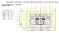 Floor plan: 4-bedroom 2-bathroom unit; features: open-plan kitchen-dining-living, master bedroom with ensuite bathroom, all bedrooms with windows, utility room, laundry area, central foyer, 1 car porch, private yard.