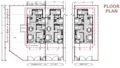 Floor plan: 6-bedroom 4-bathroom unit; features: open-plan kitchen-dining-living, master bedroom with ensuite bathroom, all bedrooms with windows, utility room, balcony off living room, 2 car porch, central foyer, laundry area.