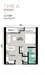 Floor plan: 2-bedroom 2-bathroom unit; features: open-plan kitchen-dining-living, master bedroom with ensuite bathroom, bedroom 2 with shared bathroom, balcony off living room, utility room, laundry area, central foyer.