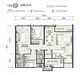 Floor plan: 3-bedroom 2-bathroom unit; features: open-plan kitchen-dining-living, master bedroom with ensuite bathroom, balcony off living room, utility room, laundry area, central foyer, 2 car porch, 1,250 sqft built-up.