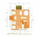 Floor plan: 3-bedroom 2-bathroom unit; features: open-plan kitchen-dining-living, master bedroom with ensuite bathroom, balcony off living room, utility room, laundry area, central foyer, 2 car porch, 1,250 sqft built-up.