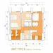 Floor plan: 3-bedroom 2-bathroom unit; features: open-plan kitchen-dining-living, master bedroom with ensuite bathroom, balcony off living room, utility room, laundry area, central foyer, 2 car porch, 1,250 sqft built-up.