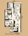 Floor plan: 2-bedroom 2-bathroom unit; features: open-plan kitchen-dining-living, master bedroom with ensuite bathroom, bedroom 2 with shared bathroom, utility room, balcony off living room, central foyer, 1 car porch, laundry area.