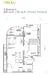 Floor plan: 3-bedroom 2-bathroom unit; features: open-plan kitchen-dining-living, master bedroom with ensuite bathroom, bedroom 2 with shared bathroom, utility room, balcony off living room, central foyer, 2 car porch, 1,250 sqft built-up.