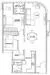 Floor plan: 2-bedroom 2-bathroom unit; features: open-plan kitchen-dining-living, master bedroom with ensuite bathroom, bedroom 2 with shared bathroom, balcony off living room, utility room, laundry area, central foyer, 1 car porch.