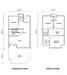 Floor plan: 3-bedroom 2-bathroom unit; features: open-plan kitchen-dining-living, master bedroom with ensuite bathroom, bedroom 2 with shared bathroom, utility room, laundry area, balcony off living room, central foyer, 1 car porch.