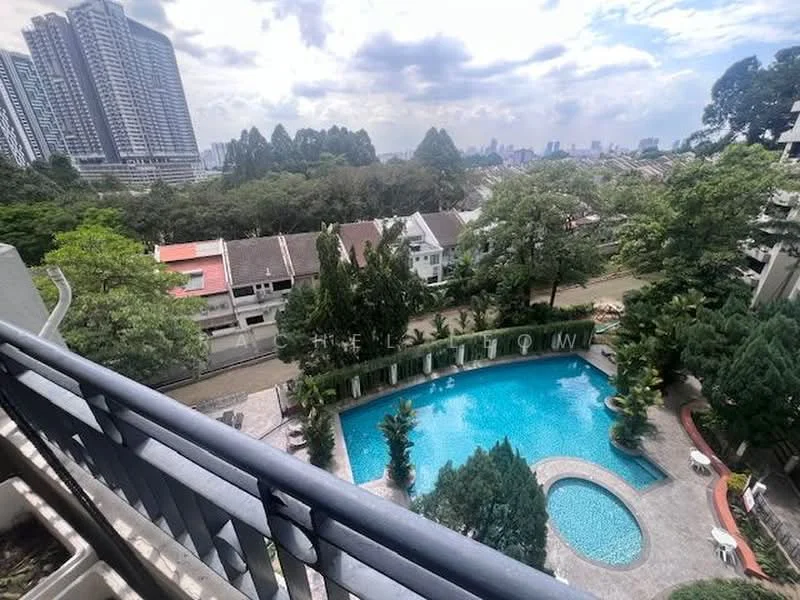 Room view: pool.