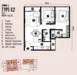Floor plan: 3-bedroom 2-bathroom unit; features: open-plan kitchen-dining-living, master bedroom with ensuite bathroom, balcony off living room, utility room, central foyer, 1 car porch, laundry area, study or 4th bedroom.