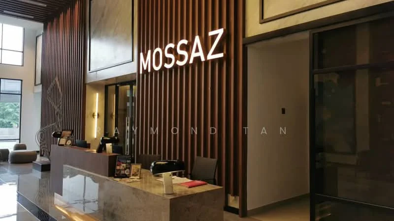 Room features: reception desk, wood paneling on walls, marble flooring, backlit signage, large windows, modern lighting fixtures, seating area, decorative plants; style: modern.
