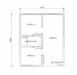 Floor plan: 2-bedroom 1-bathroom unit; features: open-plan kitchen-dining-living, master bedroom with ensuite bathroom, bedroom 2 with shared bathroom, utility room, laundry area, central foyer.