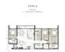 Floor plan: 3-bedroom 2-bathroom unit; features: open-plan kitchen-dining-living, master bedroom with ensuite bathroom, bedroom 2 with shared bathroom, balcony off living room, utility room, laundry area, central foyer, 2 car porch.