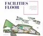 Floor plan: features: layout diagram, amenities overview, landscape design, building locations, pathways, green spaces, recreational areas, parking areas.
