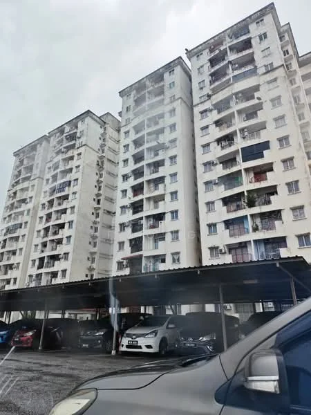 Exterior type: mid-rise condominium; features: white painted facade, balconies on each floor, covered parking area, multiple storeys, visible cars in parking, windows with metal grilles; style: modern.