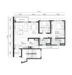 Floor plan: 3-bedroom 2-bathroom unit; features: open-plan kitchen-dining-living, master bedroom with ensuite bathroom, bedroom 2 with shared bathroom, utility room, balcony off living room, central foyer, 2 car porch.