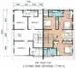 Floor plan: 3-bedroom 2-bathroom unit; features: open-plan kitchen-dining-living, master bedroom with ensuite bathroom, bedroom 2 with shared bathroom, utility room, central foyer, balcony off living room, 2 car porch, 1,250 sqft built-up.