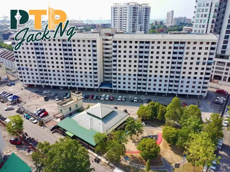 Exterior type: low-rise apartment block; features: white painted facade, multiple balconies, flat roof, approximately 5-storey, manicured lawn, children's playground, surrounded by mature trees, open-air parking lot; style: modern.