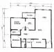 Floor plan: 3-bedroom 2-bathroom unit; features: open-plan kitchen-dining-living, master bedroom with ensuite bathroom, bedroom 2 with shared bathroom, utility room, laundry area, central foyer, 1 car porch.