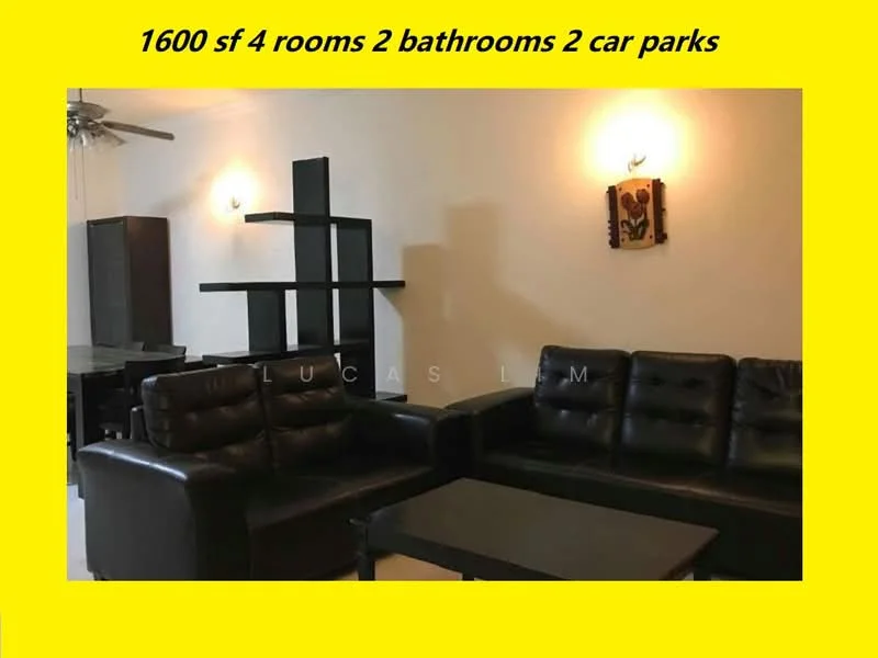 Living features: black leather sofa, 2-seater leather sofa, coffee table, wall-mounted shelving unit, recessed wall sconce, ceiling fan, decorative wall art, light-colored walls, dark flooring; style: modern.