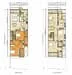 Floor plan: 3-bedroom 2-bathroom unit; features: open-plan kitchen-dining-living, master bedroom with ensuite bathroom, balcony off living room, utility room, laundry area, 2 car porch, central foyer, all bedrooms with windows, study or 4th bedroom, private terrace.