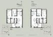 Floor plan: 3-bedroom 2-bathroom unit; features: open-plan kitchen-dining-living, master bedroom with ensuite bathroom, bedroom 2 with shared bathroom, utility room, balcony off living room, central foyer, 2 car porch, 1,250 sqft built-up.