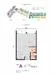 Floor plan: 1-bedroom 1-bathroom unit; features: open-plan kitchen-dining-living, master bedroom with ensuite bathroom, balcony off living room, utility room, central foyer, 1 car porch.