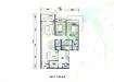 Floor plan: 3-bedroom 2-bathroom unit; features: open-plan kitchen-dining-living, master bedroom with ensuite bathroom, bedroom 2 with shared bathroom, utility room, balcony off living room, private yard, central foyer, 1 car porch.