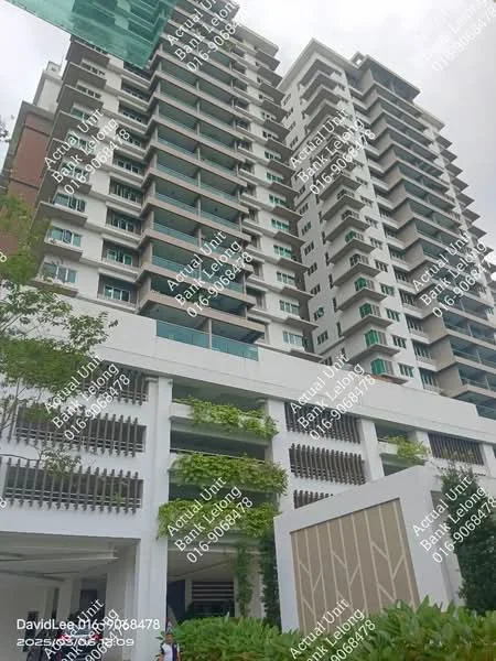 Exterior type: high-rise condominium; features: glass curtain wall, white painted facade, recessed balconies, greenery on balconies, multiple storeys, covered parking area, landscaped entrance, modern architectural design; style: modern.