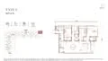 Floor plan: 3-bedroom 2-bathroom unit; features: open-plan kitchen-dining-living, master bedroom with ensuite bathroom, balcony off living room, utility room, laundry area, central foyer, 2 car porch.