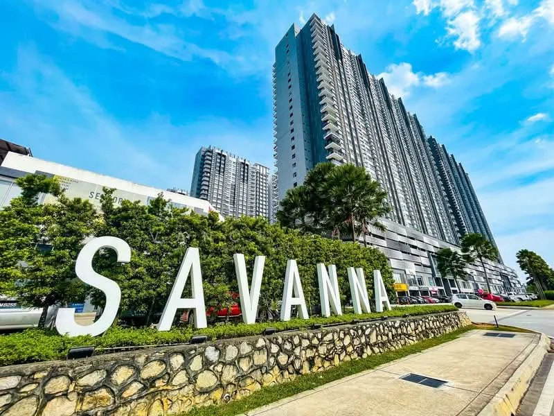 Exterior type: high-rise condominium; features: glass curtain wall, white painted facade, landscaped garden with shrubs, stone-paved walkway, prominent signage, surrounded by mature greenery, multiple storeys, modern architectural design; style: modern.