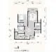 Floor plan: 3-bedroom 2-bathroom unit; features: open-plan kitchen-dining-living, master bedroom with ensuite bathroom, bedroom 2 with shared bathroom, utility room, balcony off living room, central foyer, 2 car porch, 1,200 sqft built-up.